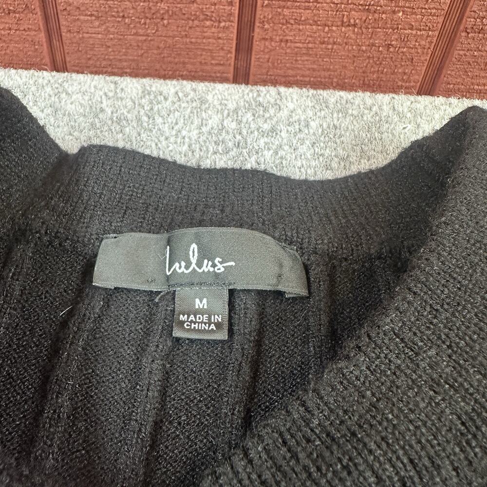 Lulus Women's The Best Yet Ribbed Bodycon Sweater Dress CG2 Black Size Medium - Picture 7 of 13